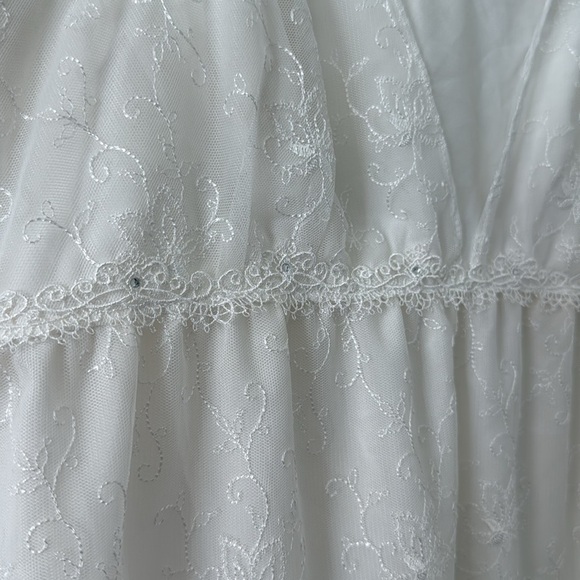 Vintage Vivien white lace bridal slip dress - Picture 5 of 6